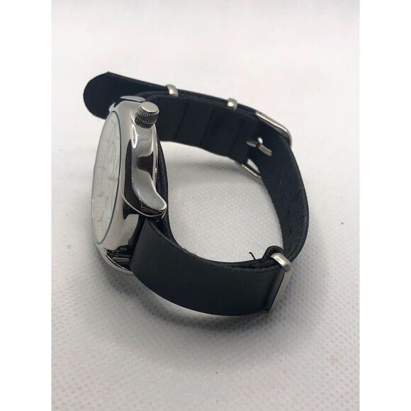 Fossil BQ3090 Unisex Black Leather Analog Dial Quartz Genuine Wrist Watch LP224 - Picture 8 of 9